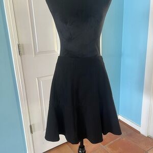 White House Black Market Skirt Womens Sz 6 Black Ruffle Hem A-Line Pointe